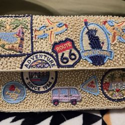 Passport Beaded Purse