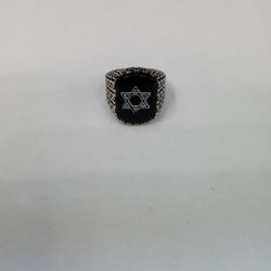 Sterling Silver 925 Onyx Men's Ring