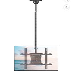 MOUNT PRO Ceiling TV Mount for Most 37-75 Inch TVs, 56.9" Height Adjustable Full Motion Ceiling Mount for Flat or Sloped Roof, Holds up to 99 lbs, Max