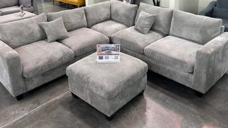 New~ Super comfy sofa sectional with XL Ottoman