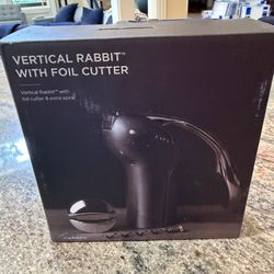  NEW Rabbit Vertical Corkscrew Wine Opener w Foil Cutter 