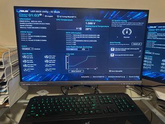 Silver Stone Desktop PC (entire set with 3 monitors and cyber battery backup)
