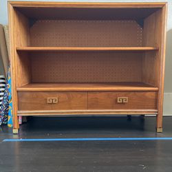 Solid Wood Shelf Credenza Display Cabinet