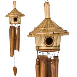 Woodstock Thatched Roof Birdhouse Chime