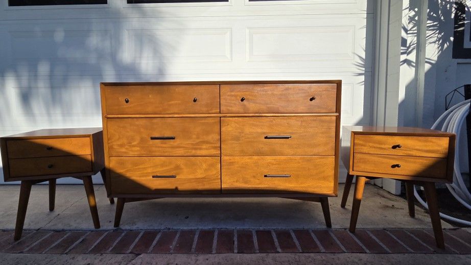 West Elm Mid Modern Dresser & Bedside Tables