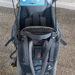 Deuter Kid Comfort 1- Hiking Backpack  Carrier, Titan-Granite with sun roof Cover new