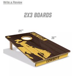 Wyoming Cowboys Corn Hole Boards Brand New In Box