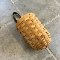 Longaberger Basket With Leather Strap