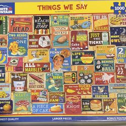 White Mountain Things We Say 1000 piece jigsaw puzzle 