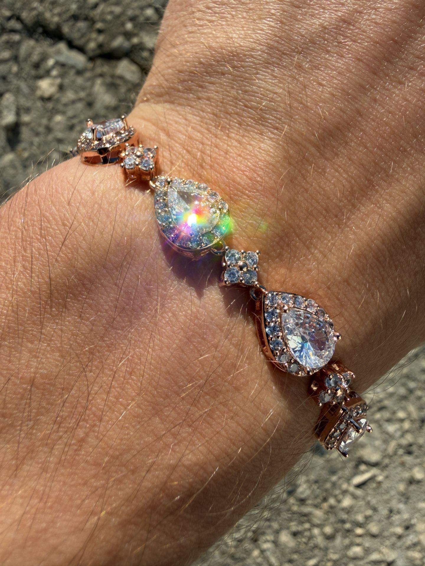 "Tear Drop" Rose-Gold Bracelet