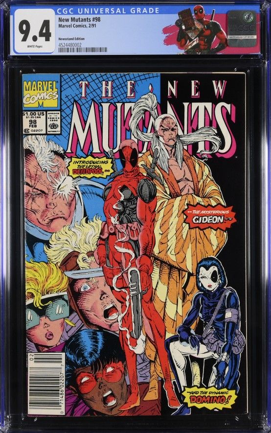 The NEW MUTANTS #98 π NEWSSTAND EDITION 1ST APPEARANCE OF DEADPOOL CGC GRADED 9.6 WHITE PAGES W/LABEL