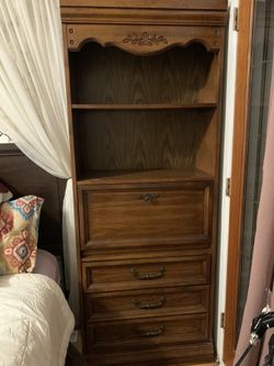 Hutch and dresser with drop down desk