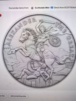 Legendary warriors Alexander the great 1oz silver coin round.