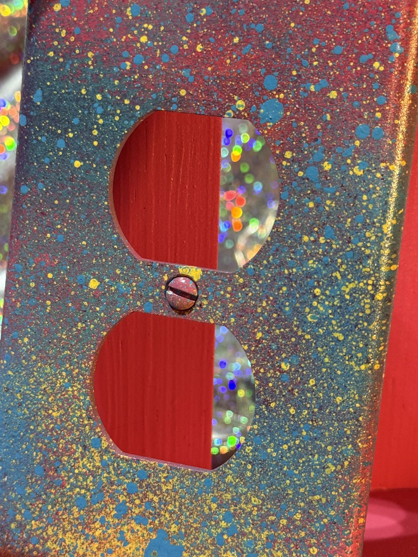 Hand Painted Outlet Cover With Screw! Custom Made!