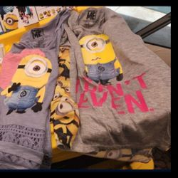 despicable me minions 2 junior shirts size LARGE 11/13