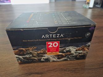 Arteza Outdoor Acrylic Paint Set – 20 Colors (2 fl oz / 59 ml Bottles)