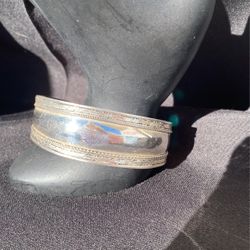 Sterling Silver Cuff Bracelet Flexiable