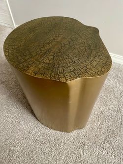Crate & Barrel Leif Brass Bunching Table