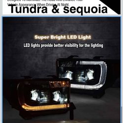 LED projector Headlights For 2007 - 13 Toyota Tundra 