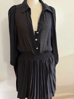 Zara Black Swiss Dot Dress – New With Tags