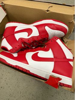 Nike Dunk High Red/White — Men’s Size 12
