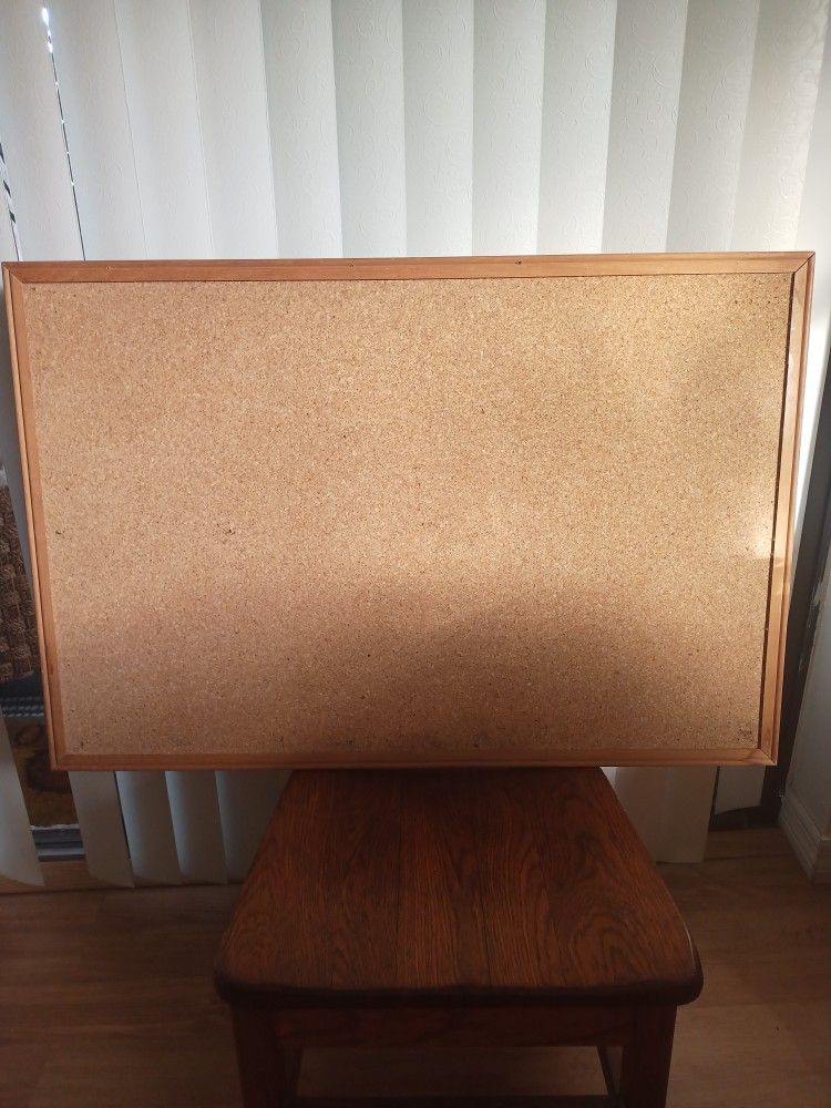Cork Board 23x34 Wood Frame.