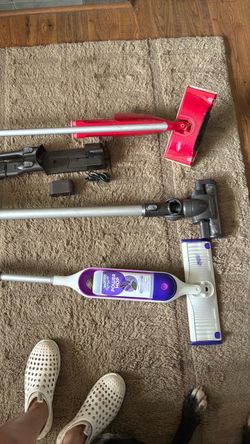 Dyson vacuum and swiffer mops