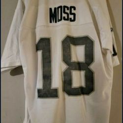 Stitched Randy Moss Oakland Raiders #18 Sewn Large Jersey