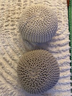 Poof Ottoman Footrest Set (2 pieces)