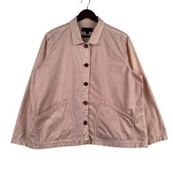 J. CREW Garment-Dyed Chino Swing Jacket Pink SZ Medium 