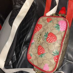 Strawberry Coach Cross Body Bag 