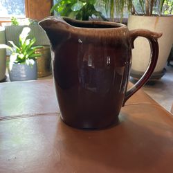Vintage Water Pitcher BROWN FADE Made In USA