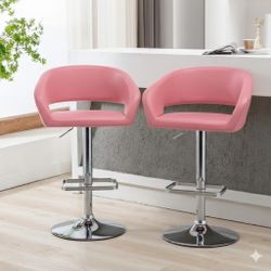 PINK BAR STOOLS SET OF 2 PCS 👉 69.00 X SET OF 2 BARSTOOL 👈💥 BRAND NEW NEVER USE 💥