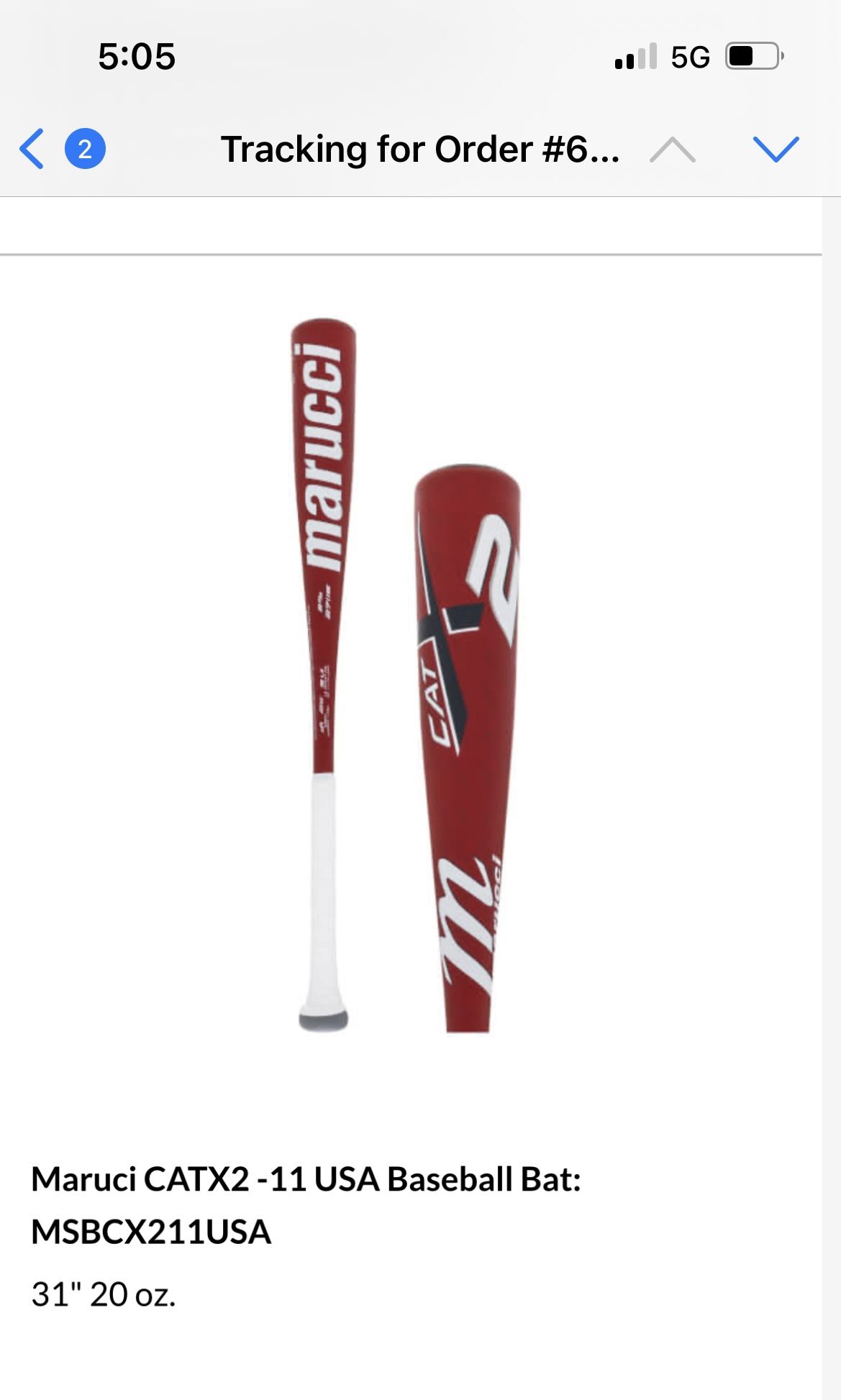 Marucci CATX2 -11 USA Baseball Bat: MSBCX211USA