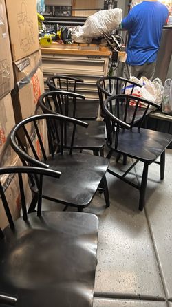 Black spindle chair
