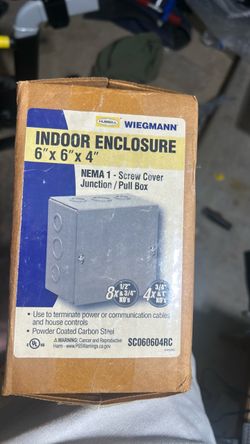 Hubbell Wiegmann 6x6x4 Indoor Junction Box