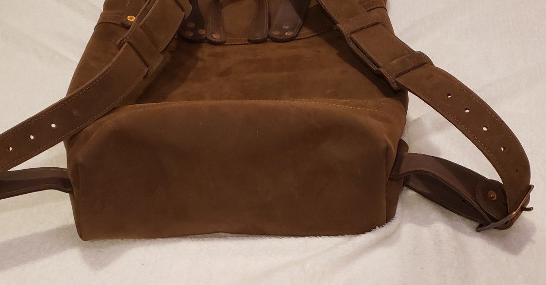 North Star Leather Deluxe Copper Rough & Tough Roll Top Backpack - Brand New! Made in USA