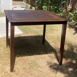 41” Square Wood Dining Table 