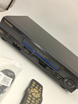 Panasonic VCR with remote and cable.  Works fine!