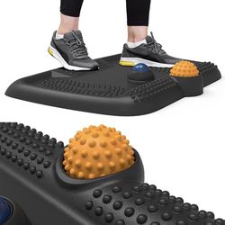 Standing Desk Mats Anti Fatigue Standing Desk Mat Balance Board Non-Skid, Portable Wobble Balance Mat with Massage Ball, Comfortable Core Trainer, Erg