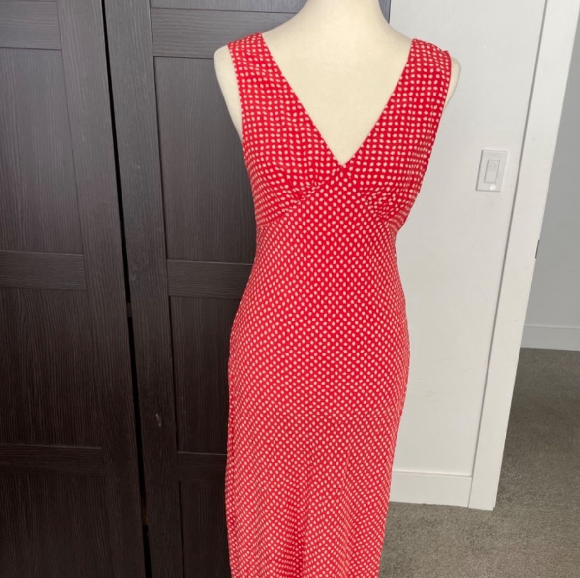 Realisation Par dress polka dot red silk dress