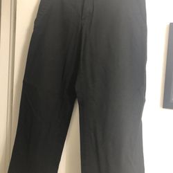 Lee Mens Black Pants Weekend Flat Front Chino 30x30