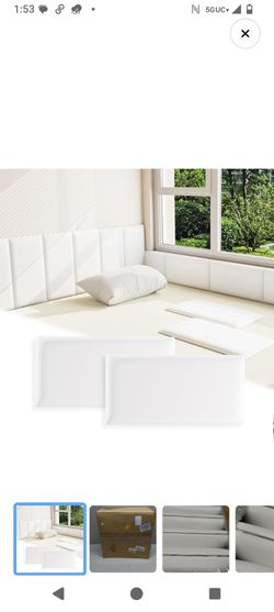 3D Anti-Collision Wall Padding for Kids (Pack of 12) - White Peel and Stick Self-Adhesive Headboard Panels 7.8" x 15.7", Waterproof Upholstered Wall P