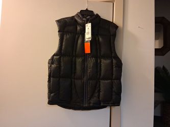 Men's Adidas Equipment pertex puffy vest full zip up size medium brand new all black