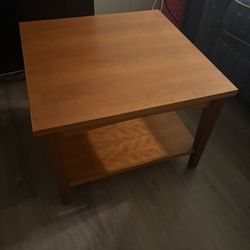 Brown solid wood coffee table