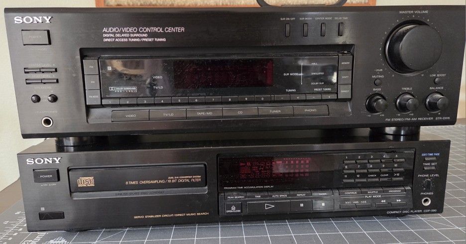 Sony STR-D515 A/V Receiver, Sony CDP-550 CD Player, Pair Of JBL 2600 Speakers