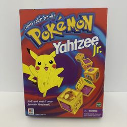 Pokemon Yahtzee Jr. Vintage 1999 Hazbro Milton Bradley Board Game Complete 