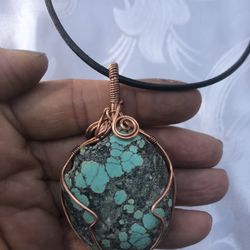 Large Turquoise Pendant One Of A Kind 