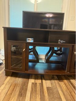 Tv stand with fireplace