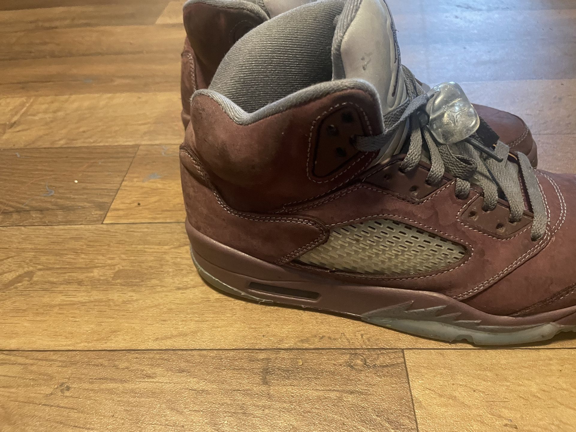 Burgundy Jordan 5s Size 10